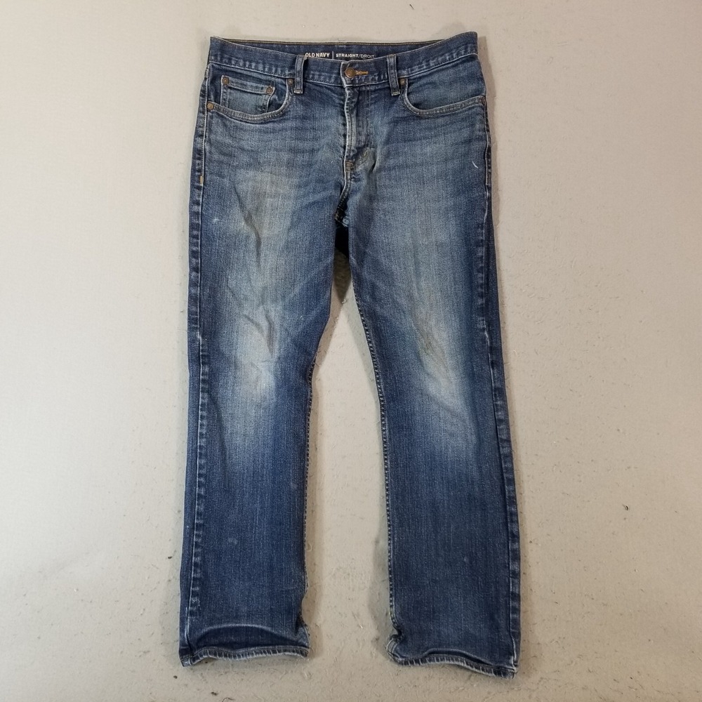 Old Navy jeans men's 32 x 30 regular fit straight blue stretch denim pants
